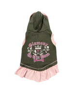 Puppy Dog Hoodie Medium Glamour to the Bone Pink &amp; Gray  Pink Glitter wi... - £7.85 GBP