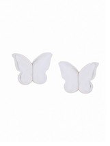 Kicky and Perky 925 Sterling Silver Mother of Pearl Butterfly Hypoallerg... - $42.12