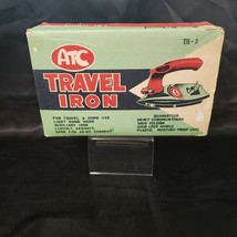 Vintage ATC Travel Iron w/Original Box and Plastic Travel Case - $12.15