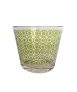 Vintage mid century modern spring green starburst design glass ice bucket - £23.44 GBP