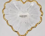 Vtg Savoir Vivre Crystal Gold Trim Heart Shape Trinket/candy Dish-Japan ... - $16.99