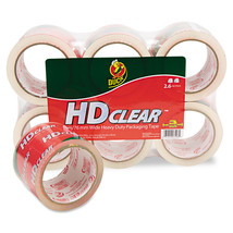 Duck Heavy-Duty Carton Packaging Tape 3&quot; x 55yds Clear 6/Pack 0007496 - £44.37 GBP