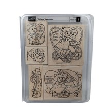 Stampin&#39; Up! Vintage Valentines Set of 5 Mounted Rubber Stamp Blocks - £12.39 GBP