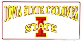 Iowa State Cyclones White Auto Tag License Plate Sign - £3.15 GBP