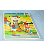 1983 Golden Frame-Tray Puzzle-WD-Donald Duck &amp; Nephews Play Basketball - $13.03 CAD