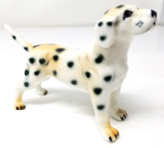 Dalmatian Male Figurine Attention Ceramic Painted 1980s Vintage - $15.15