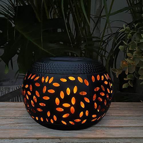Solar Table Lantern Outdoor Waterproof- Flickering Flame Solar Powered LED Light - £38.98 GBP