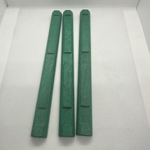 Set Of 3 Green Wooden Replacement Lincoln Logs Building Toy Pieces - $14.60