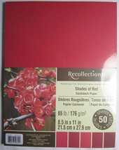 Recollections Cardstock Paper 8 1/2&quot; x 11&quot; 50 Sheets 65 lb 5 color SHADE... - £12.09 GBP