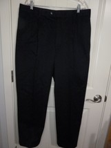 Gary Player Mens Pleated Front Cotton Khaki Chinos 38x32 Black Casual Pants - $279.86 MXN