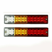 2Pcs 20 LED Tail Light Bar For Trailer Truck ATV Caravans Red/Amber/White 12V - £14.15 GBP