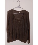 Free people Songbird Brown Sweater Women&#39;s Size Medium - $518.58 MXN