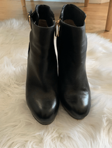 Michael Kors black suede and leather booties 4 inch heel size 7 1/2 - $64.35