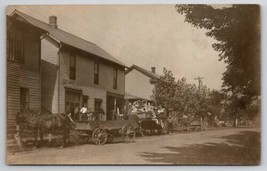 RPPC Moving in the 1900s by Horse Drawn Wagon Full of Furniture Postcard F29 - £31.09 GBP