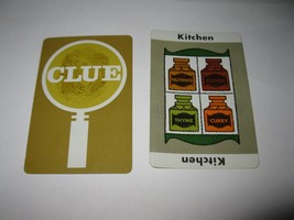 1963 Clue Board Game Piece: Kitchen Location Card - $3.00