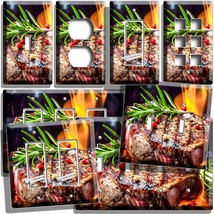 Bbq Grill Beef Steak Open Fire Light Switch Outlet Wall Plates Restaurant Decor - £9.42 GBP+
