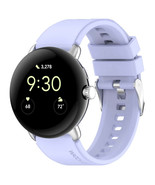 Google Pixel Watch Metal Connector + Solid Color Silicone Watch Band - £10.23 GBP