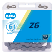 NEW KMC Z6 6-SPEED CHAIN 116 LINK Hollow inner plate Light Weight - £19.54 GBP