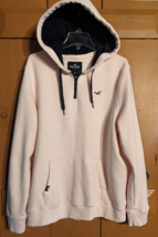 Hollister Pink &amp; Black Pullover Fleece Hoodie Hooded Sweatshirt Size Mens XL EUC - £15.21 GBP