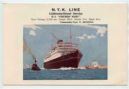 Chichibu Maru California Orient Service Abstract of Log 1931 NYK Line Sunk 1943 - £45.24 GBP