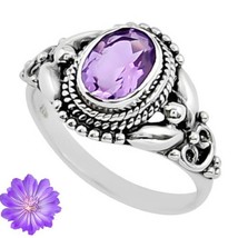 Gift For Her 925 Silver Natural Amethyst Gemstone Cluster Birthday Gift - £5.87 GBP