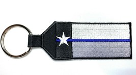 5 Keychains Thin Blue Line Texas Flag Key Chain Key Tag, Military veteran - £9.80 GBP