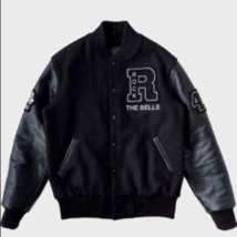 Men&#39;s Black Motorcycle Letterman Jacket - £86.29 GBP+