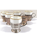 Antique Sterling Silver Octagon Reticulated Demitasse Holders Rosenthal ... - $325.71