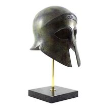 Grande antico elmo greco corinzio - scultura in bronzo fatta a mano su b... - $574.60
