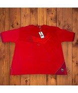 NWT Short Sleeves T-Shirt XL Red Y2K CLENCH JEANS Men&#39;s Faux Undershirt - $257.03 MXN