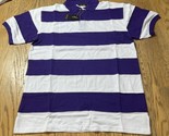 NEW PJ Mark Mens POLO Shirt Sz XL Purple / White Stripes - $14.85