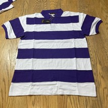 NEW PJ Mark Mens POLO Shirt Sz XL Purple / White Stripes - £10.61 GBP