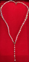 Clear Crystal Beaded Necklace - £4.93 GBP
