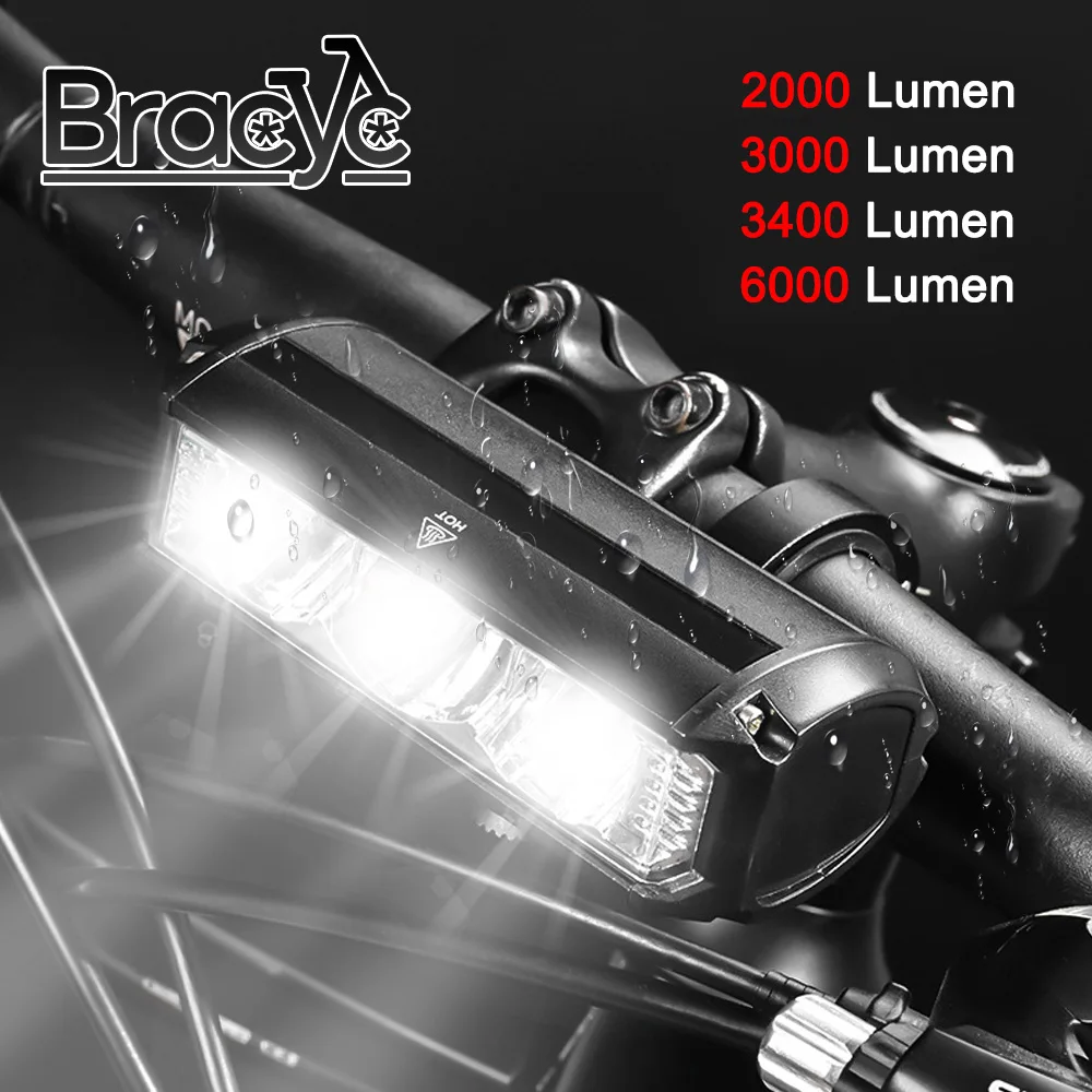 6000LM USB Rechargeable Bike Front Light 8000mAh Powerful Headlight Waterproof 4 - £25.74 GBP+