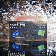 1 Gillette Complete Skincare Cleansing Wash  Bar 4.4 Fragrance Free Dama... - $29.69
