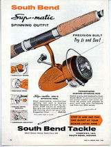 1964 Vintage Ad South Bend Supr-Matic 606-G Fishing Reels &amp; Powertaper Rods - $9.28