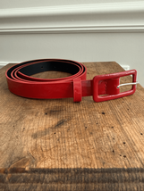 Vintage Red Patent Leather Belt 35-40” Waist XXL - $20.70