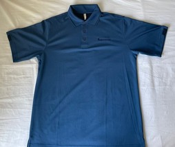 AKWA Intermec Men&#39;s Blue Short Sleeve Polo Size M - e868 - $5.54