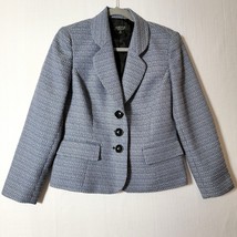 Kasper Womens Blazer Size 8P 3 Button Tweed Career Wear - £14.48 GBP