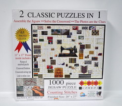 Counting the Stitches Jigsaw and Crossword Puzzle 1000 Piece - £9.40 GBP