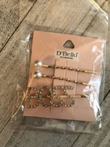 D’bello Bling &quot;Boss&quot; And Pear Rose Gold Tone Bobby Pin Hair Barrettes - £5.53 GBP