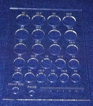 Laser Cut Drill Bit Storage Acrylic Template -Metric Large Sizes 1/8&quot; - £20.58 GBP