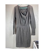 Lilla P Draped Cowl Neck Long Sleeve Above Knee Sweater Dress Size Large - $38.48 CAD