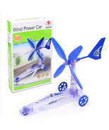 DIY Assembled Wind Power Car Physics Experimental Education Toy Tool - £23.90 GBP