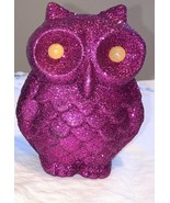 OWL LED Light Up  EYES  PINK sparkle scary  LED HALLOWEEN - $258.62 MXN