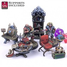 3D Printed STL Miniatures Librarian Set 28mm - 32mm War Gaming D&amp;D - $8.81+