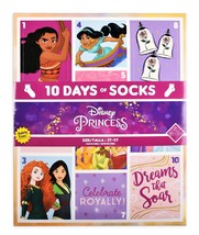 Disney Princesa 10 Días de Calcetines En Interactiva Caja Regalo Edad 2-4 O 3-5 - £10.43 GBP