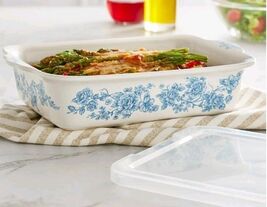 Pioneer Woman ~ AGATHA ~ Rectangular Stoneware ~ 2.17 Qt. Baker with Cle... - $50.00