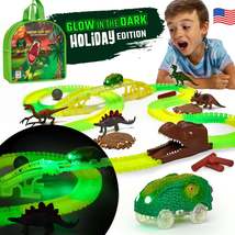 Dinosaur Toys Race Car Track STEM Set Christmas Gifts For Boys Girls Kids - £38.67 GBP
