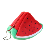 Fruit Coin Change Cosmetic Plush Purse with Key Chain - New - Watermelon - $12.99